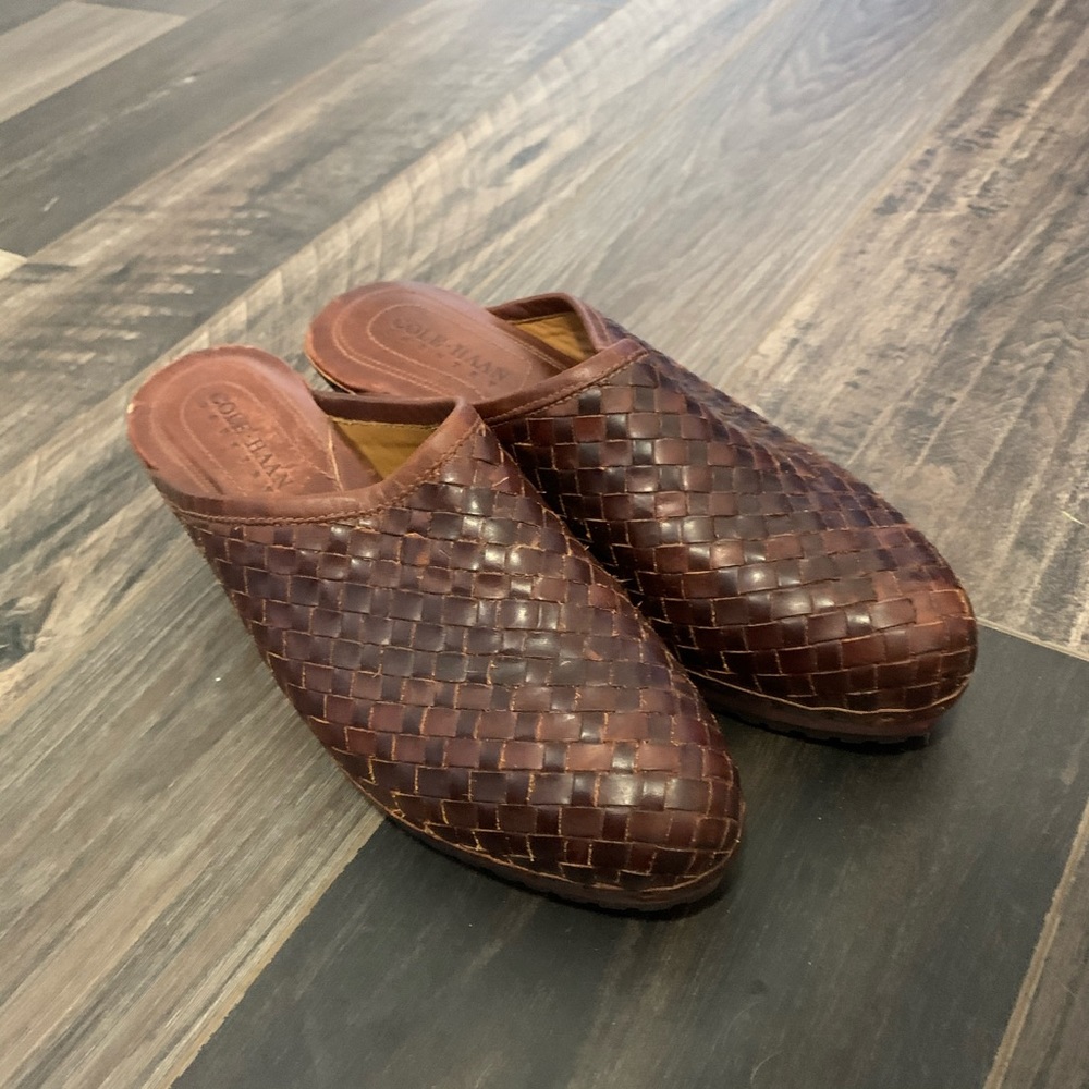 Woven Leather Clogs